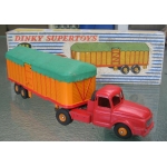 French Dinky 36B Willeme Tractor and covered trailer