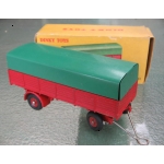 French Dinky 70 Covered Trailer red with green canopy