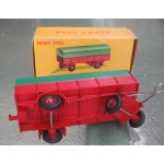 French Dinky 70 Covered Trailer red with green canopy
